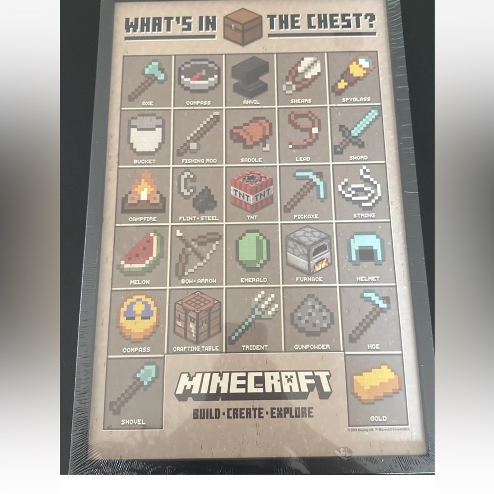 MineCraft Framed Minecraft Bedroom Wall Art Poster Print Picture Gift 12 X 18